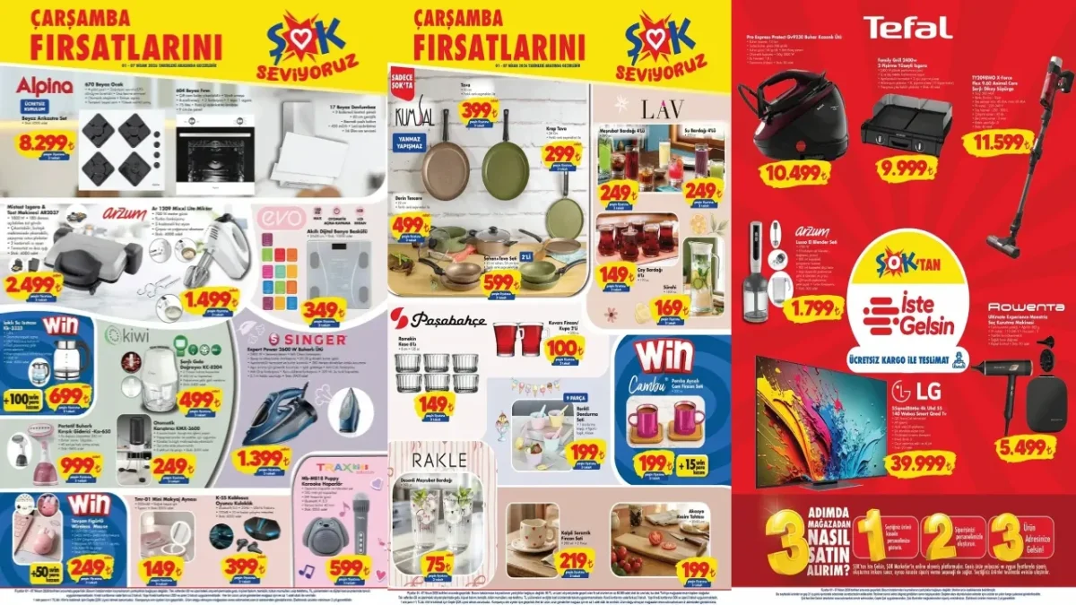 ŞOK AKTÜEL KATALOĞU 1-7 NİSAN 2026: BU HAFTA RAFALAR DOLU!