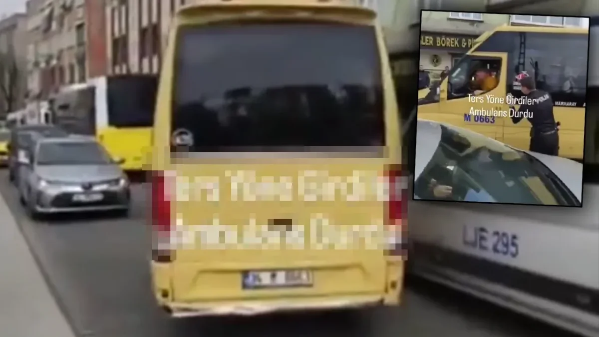 TERS YÖNE GİRDİ, AMBULANSI DURDURDU: POLİSİN SÖZLERİ GÜNDEM OLDU