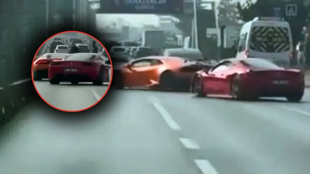 BURSA’DA LÜKS ARAÇ TERÖRÜNE GEÇİT YOK: LAMBORGHINI VE FERRARI SÜRÜCÜLERİNE 100 BİN TL CEZA